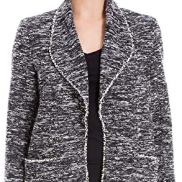 Max Studio Tweed Woven Blazer Sweater - Picture 2 of 3